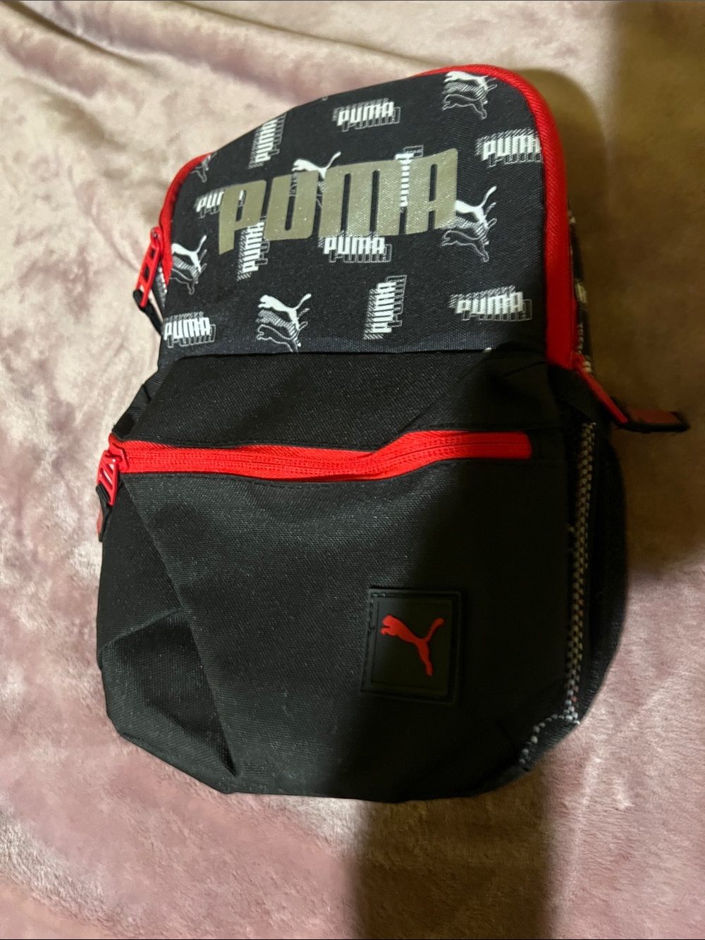 Puma Black and Red Insulated Lunch Bag